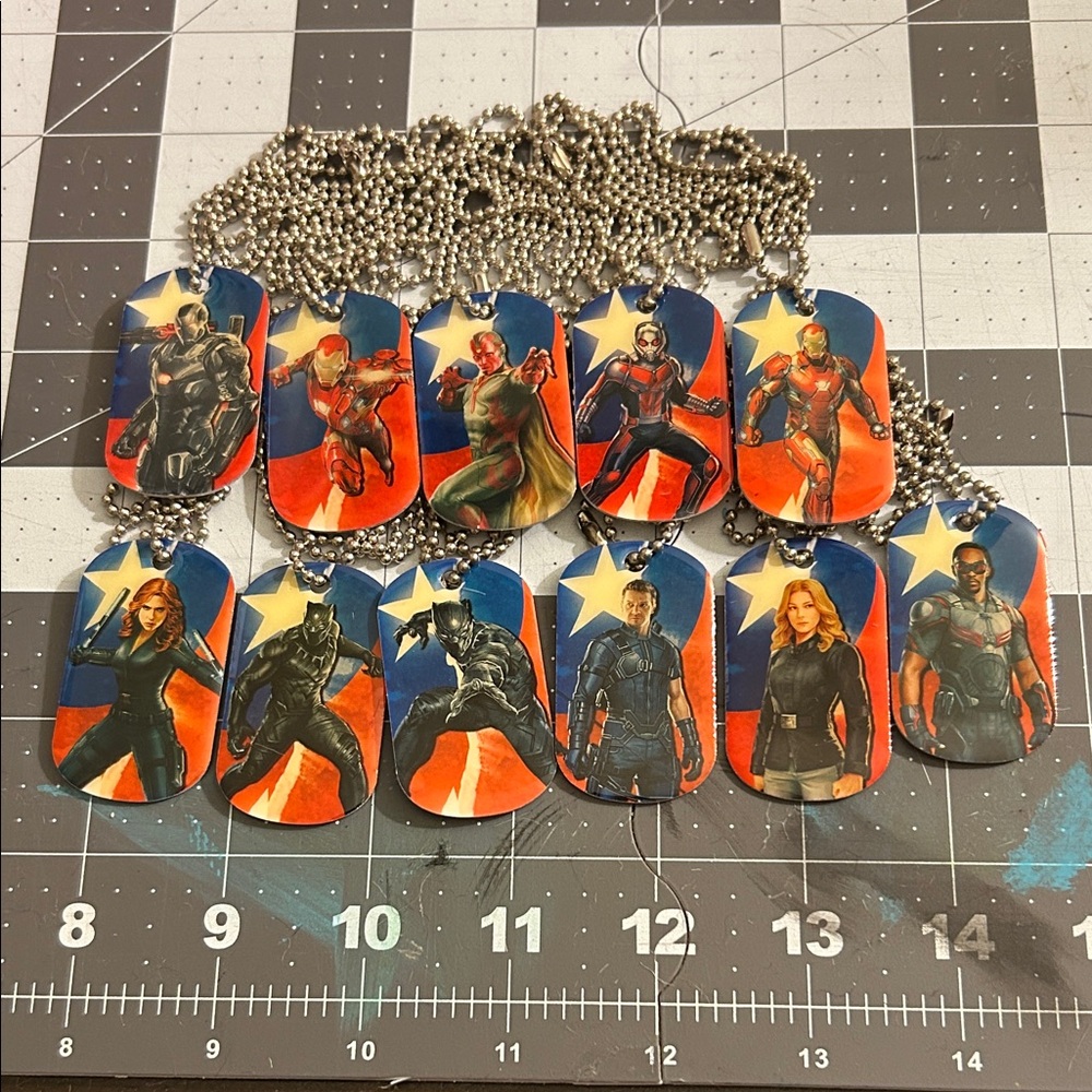 LOT- Marvel Avengers Civil War Dog Tag pendant